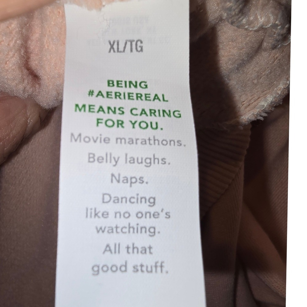 aerie Light Pink Pullover Snap-Tab Funnel Neck Sweatshirt - Picture 5 of 5